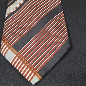 LANCETTI Men's Multi-Color Striped Silk Tie Italian Designer Classic